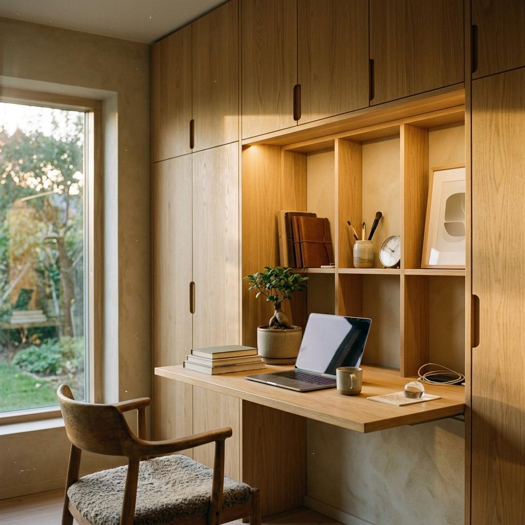 Seamless Storage Solutions For Japandi Office Organization