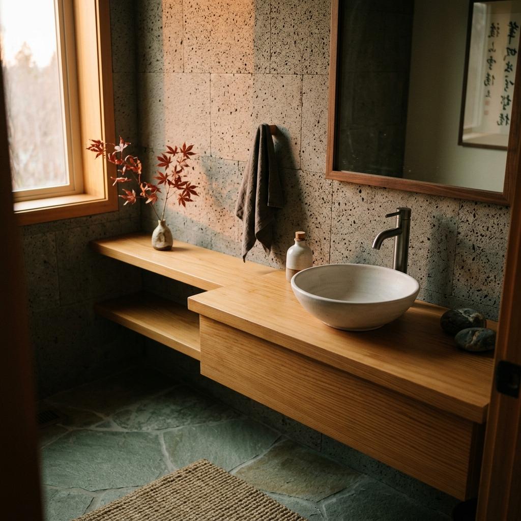 Simple Elegance Defined By A Small Japandi Bathroom