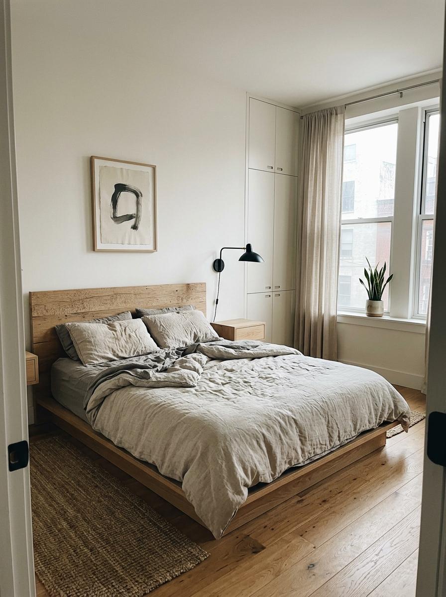 Simple Elegance In A Modern Master Bedroom Japandi Interior