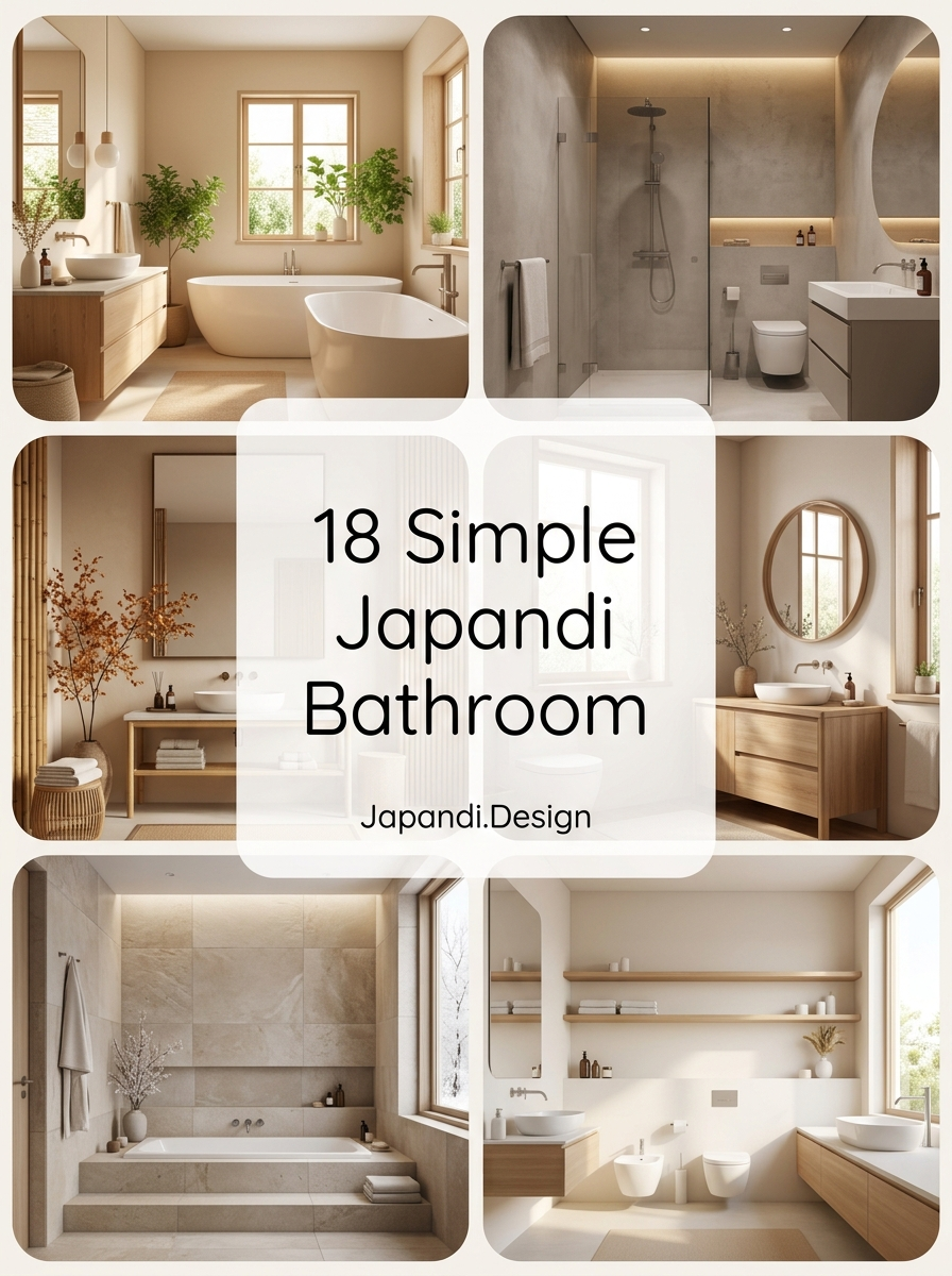 Simple Japandi Bathroom Designs for a Restful Sanctuary