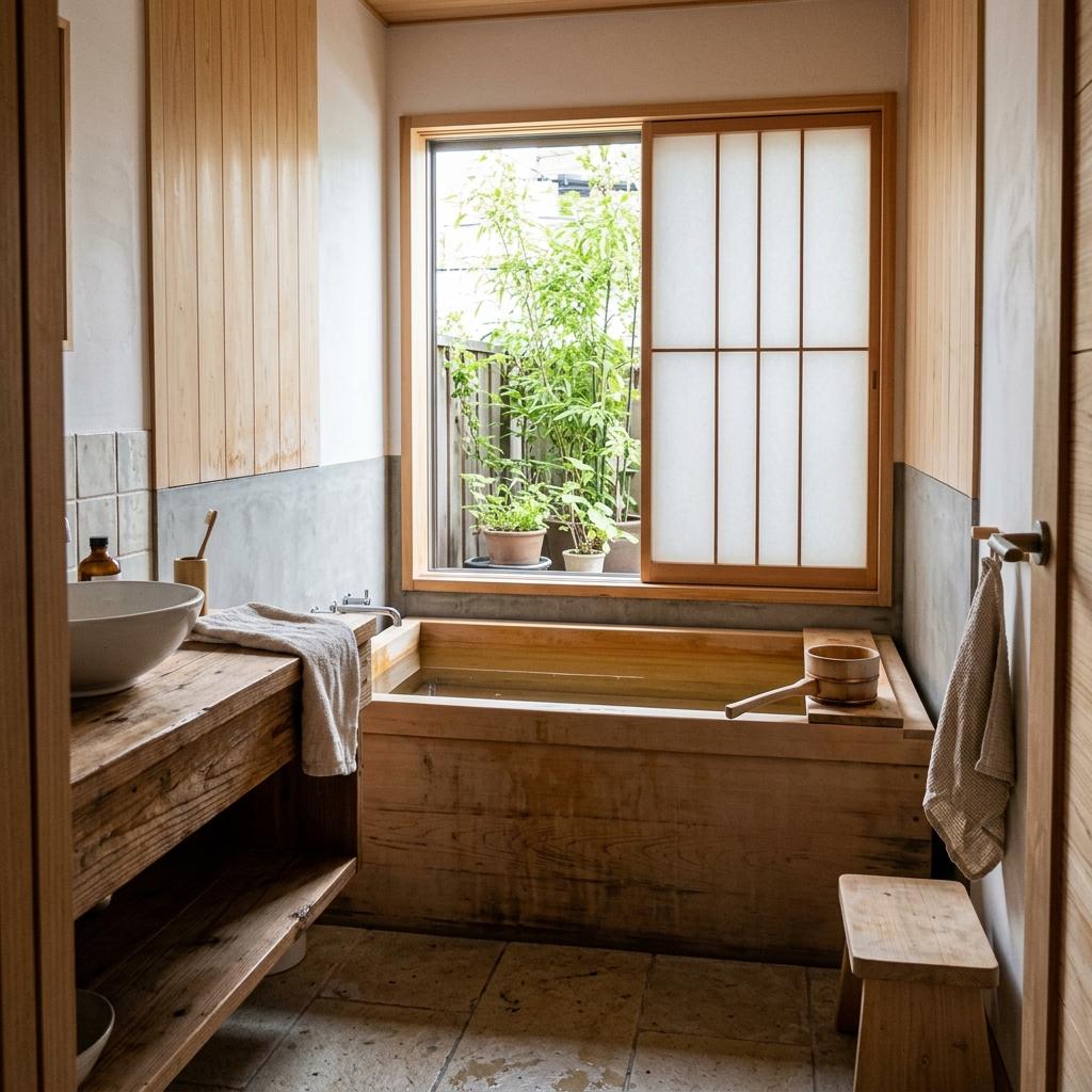 Simple Living Reflected In This Japandi Bathroom Concept