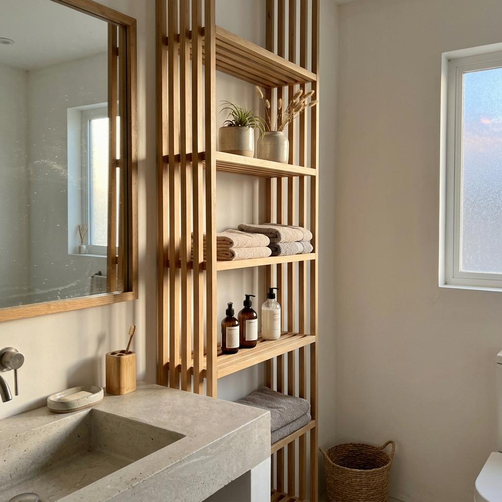 Simple Steps To Optimize Your Vertical Japandi Bathroom Storage