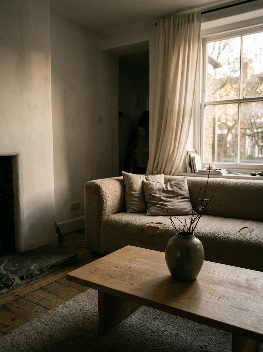 Sleek Aesthetic Principles Found In A Modern Japandi Living Room