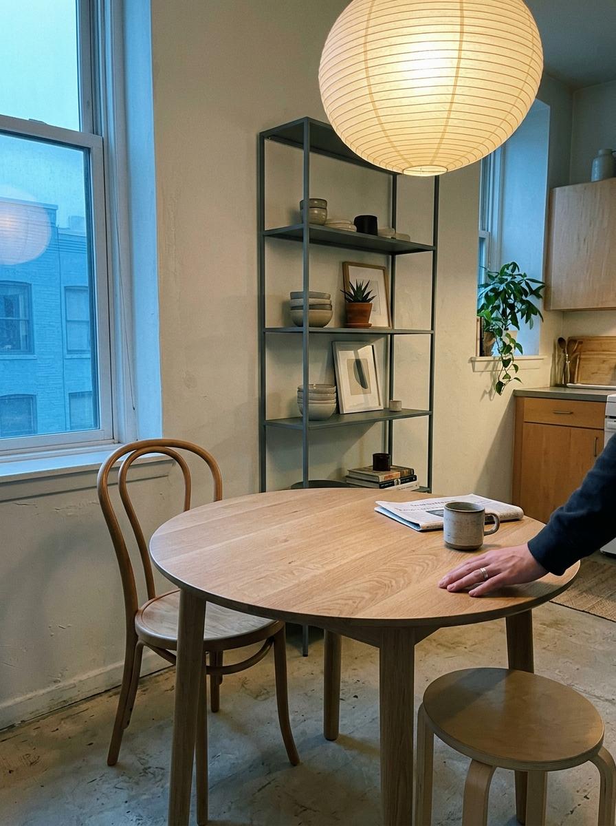 Small Space Inspiration For A Functional Japandi Dining Room