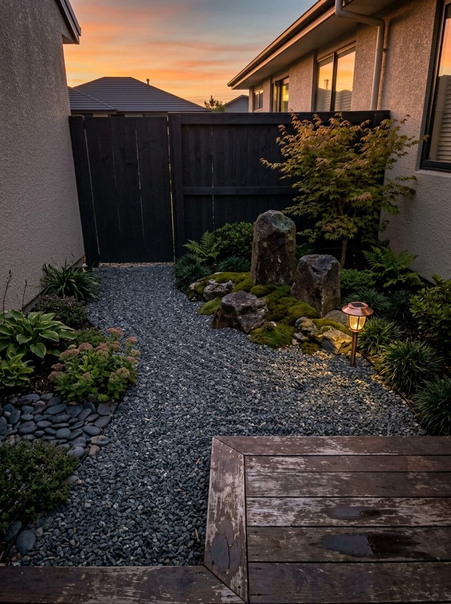 Small Space Landscaping Ideas For A Japandi Gravel Garden