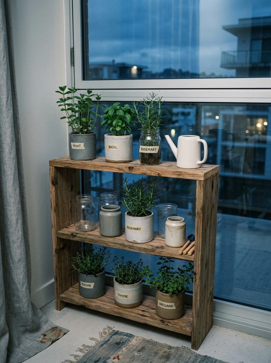 Small Space Solutions For A Minimalist Japandi Herb Garden