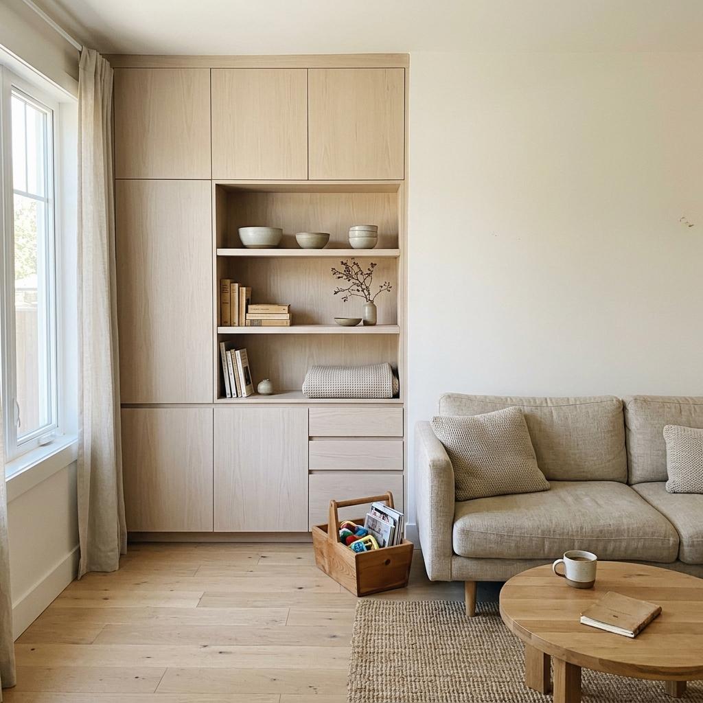 Smart Storage Ideas For A Tidy Japandi Living Room Area