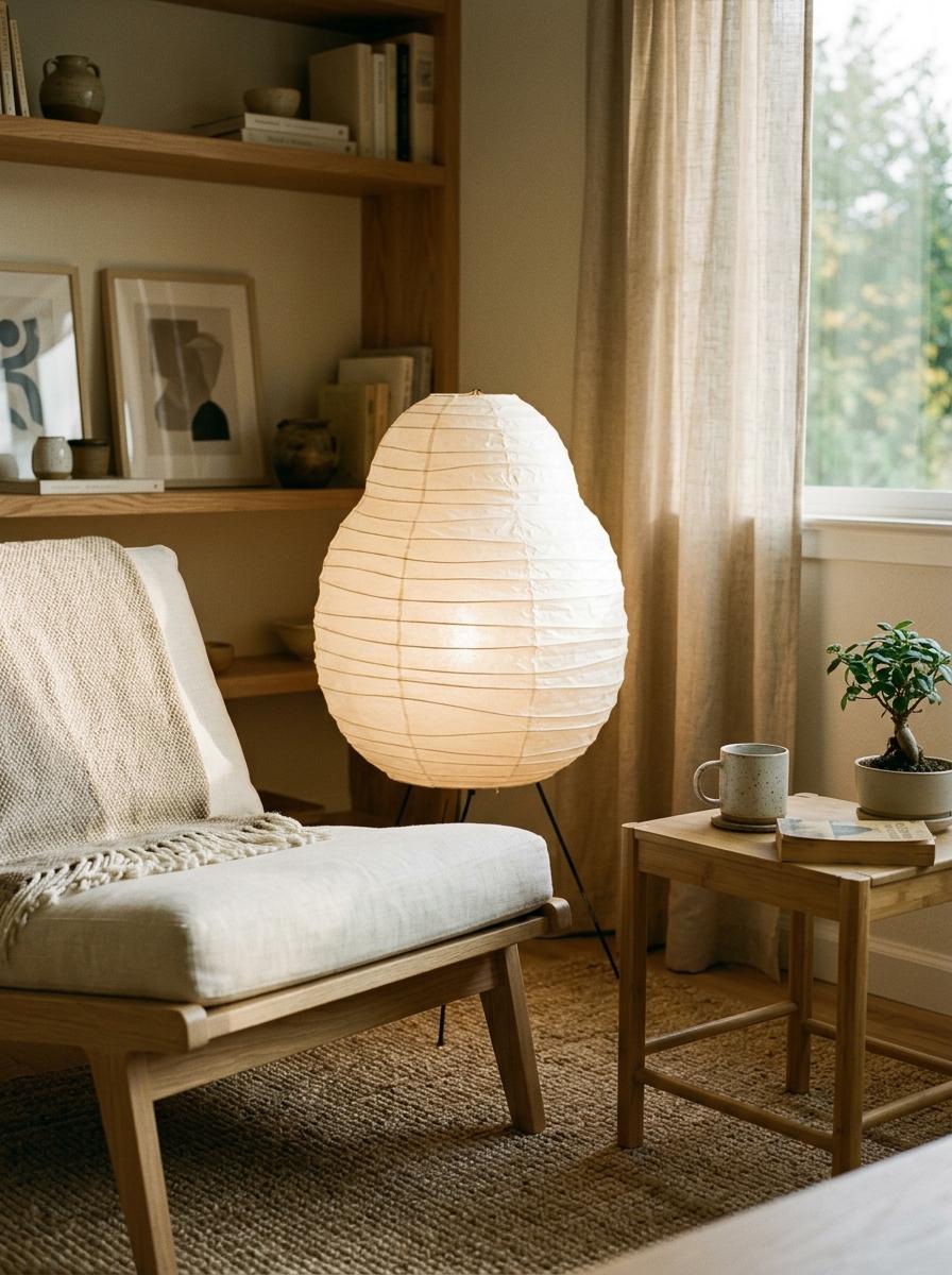 Soft Lighting Solutions For A Warm Cozy Japandi Living Room