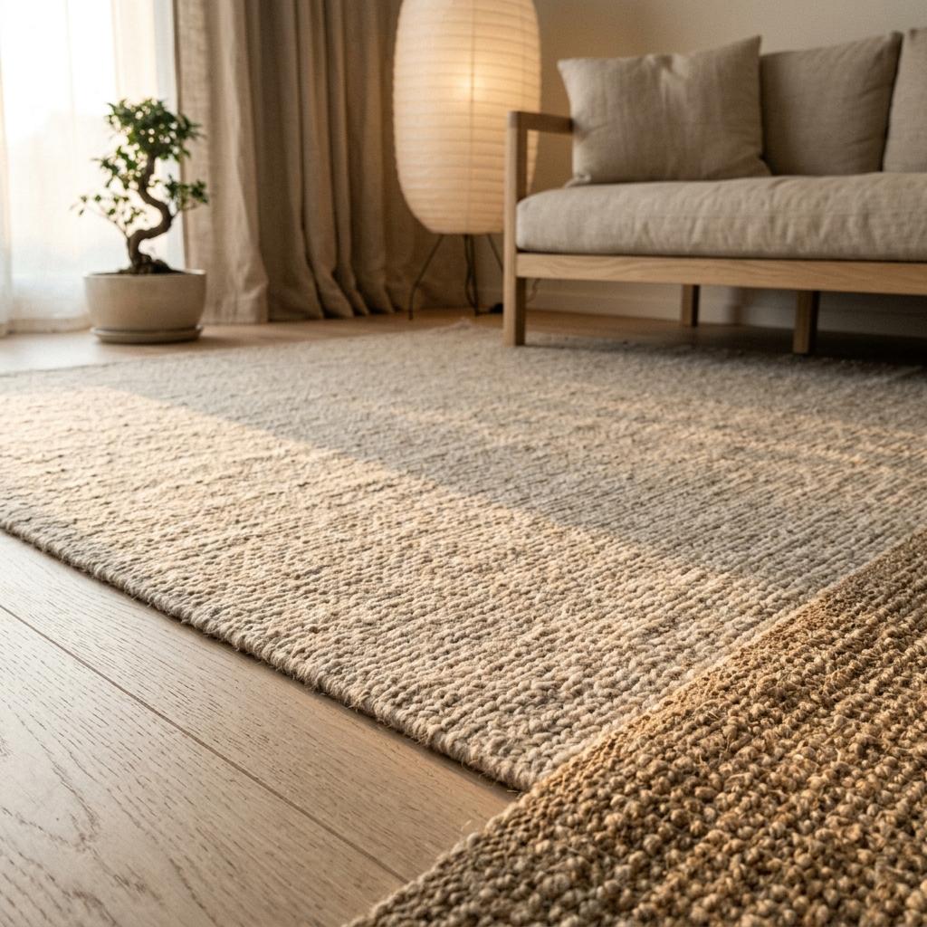 Soft Neutral Rugs As A Foundation For Japandi Living Room Texture