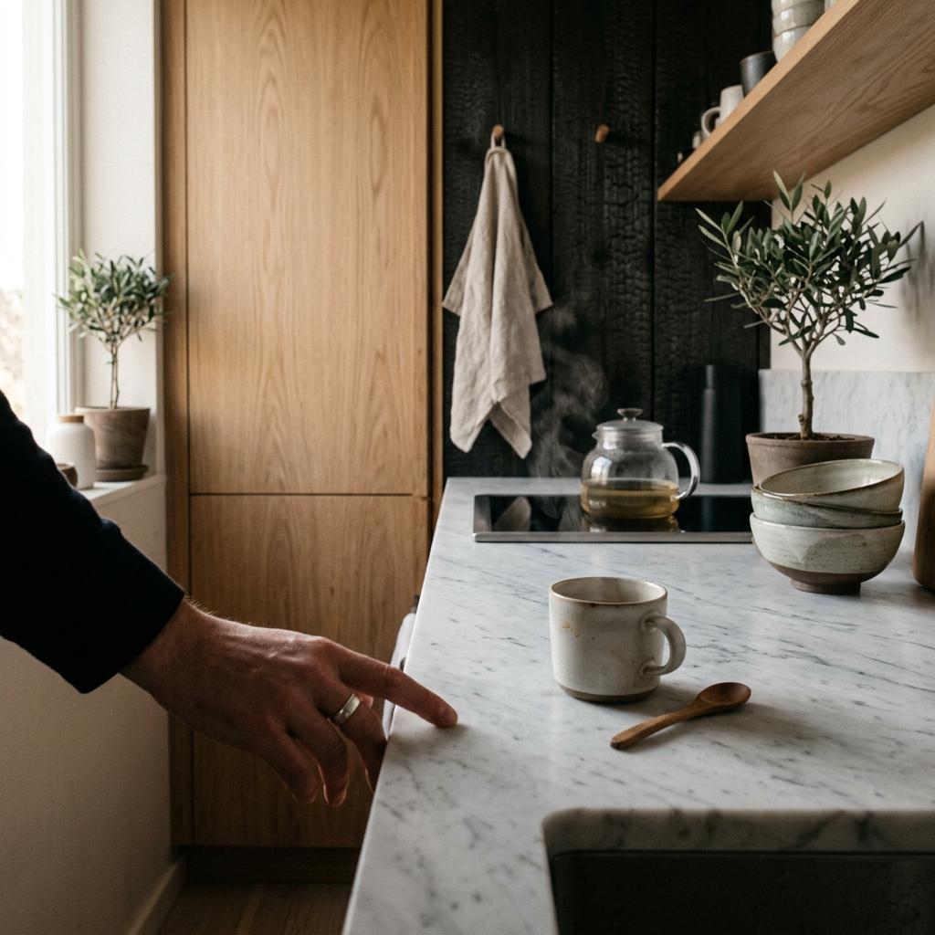 Sophisticated Aesthetics For Small Japandi Kitchen Layout