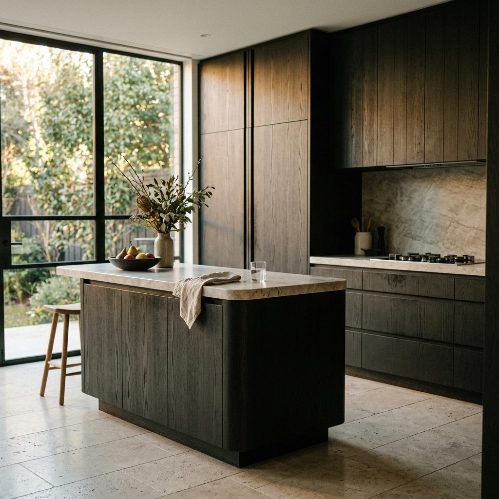 Sophisticated Cabinetry Defines This Luxury Japandi Kitchen
