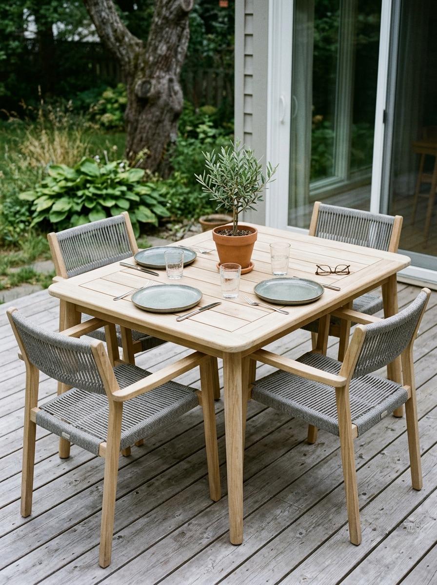 Sophisticated Dining With A Japandi Garden Furniture Focus