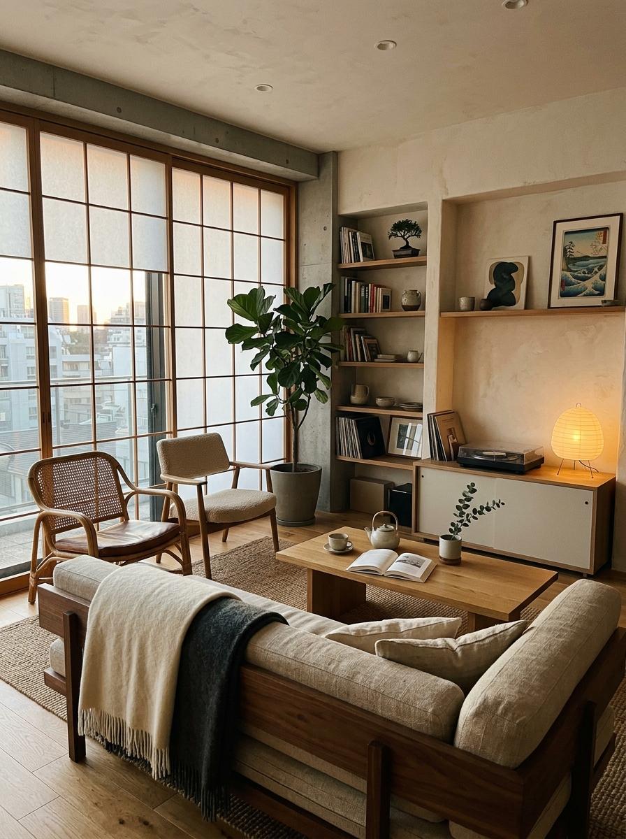 Sophisticated Japandi Living Room Trends For Urban Dwellers