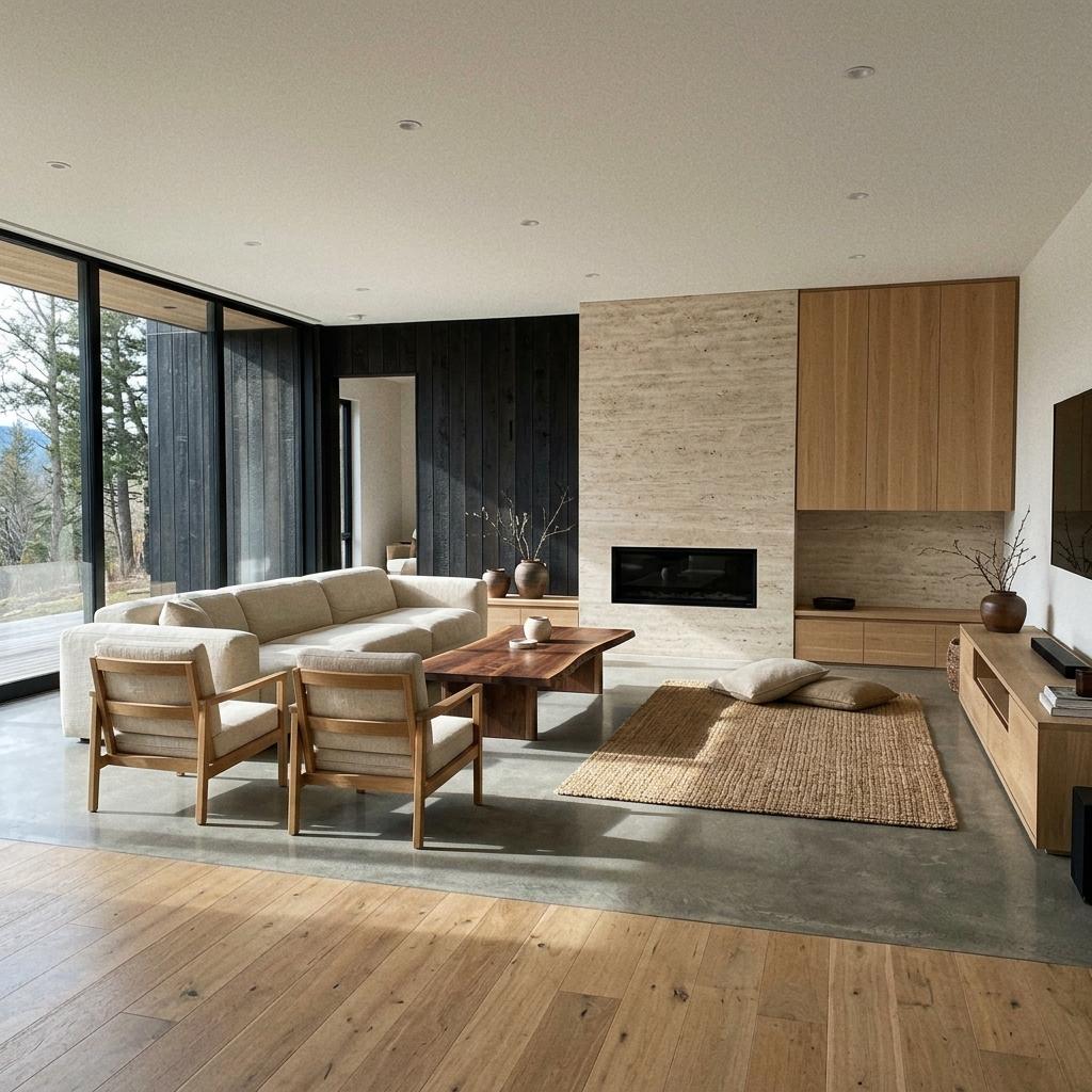 Sophisticated Luxury Japandi Living Room Design Inspiration