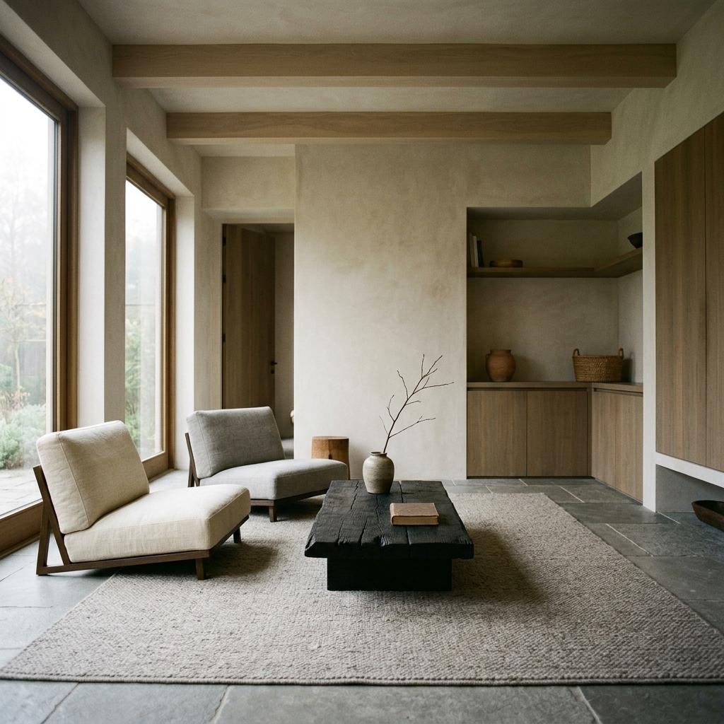 Sophisticated Luxury Japandi Living Room Inspiration