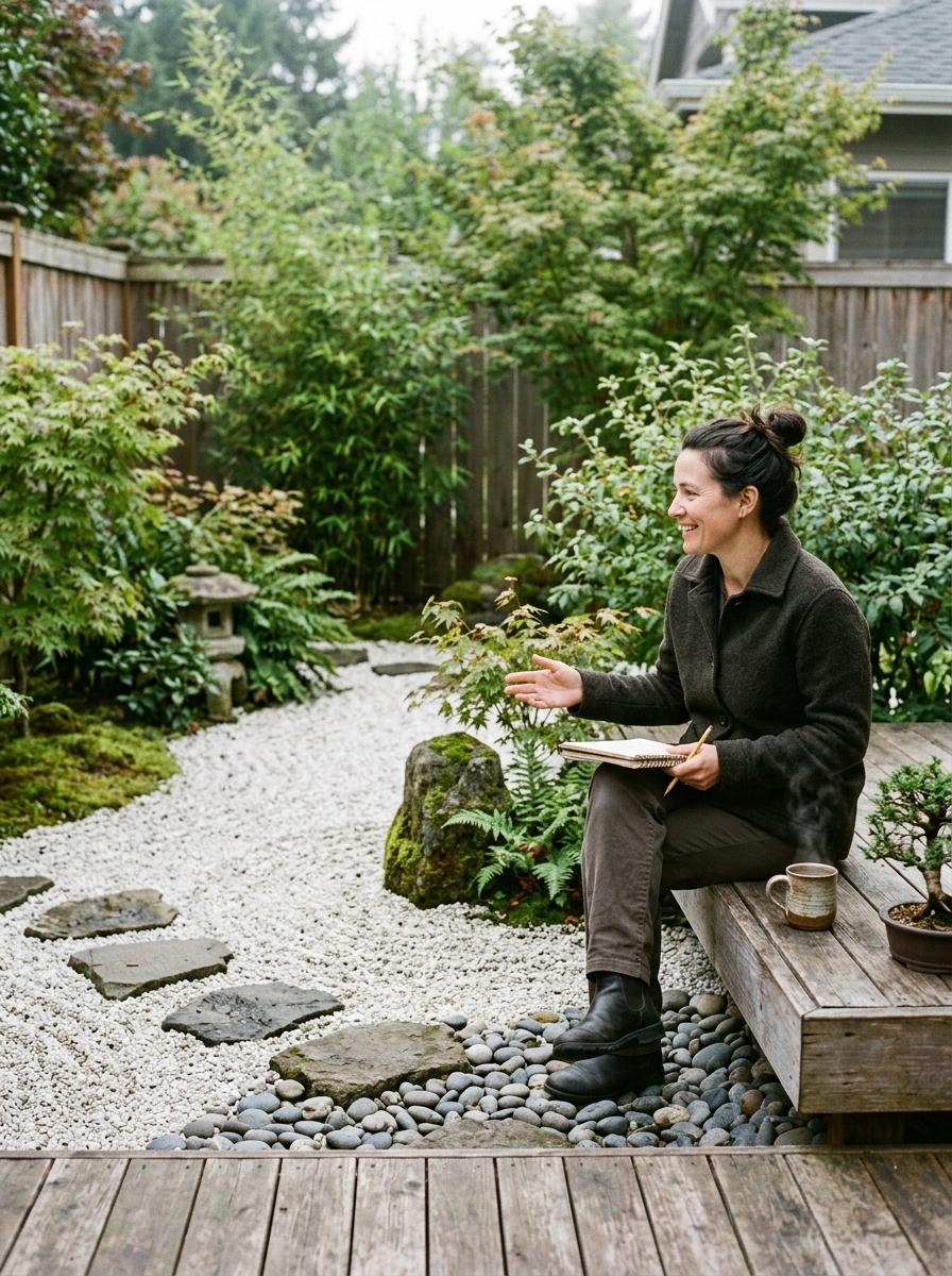 Sophisticated Outdoor Living With Japandi Zen Garden Design