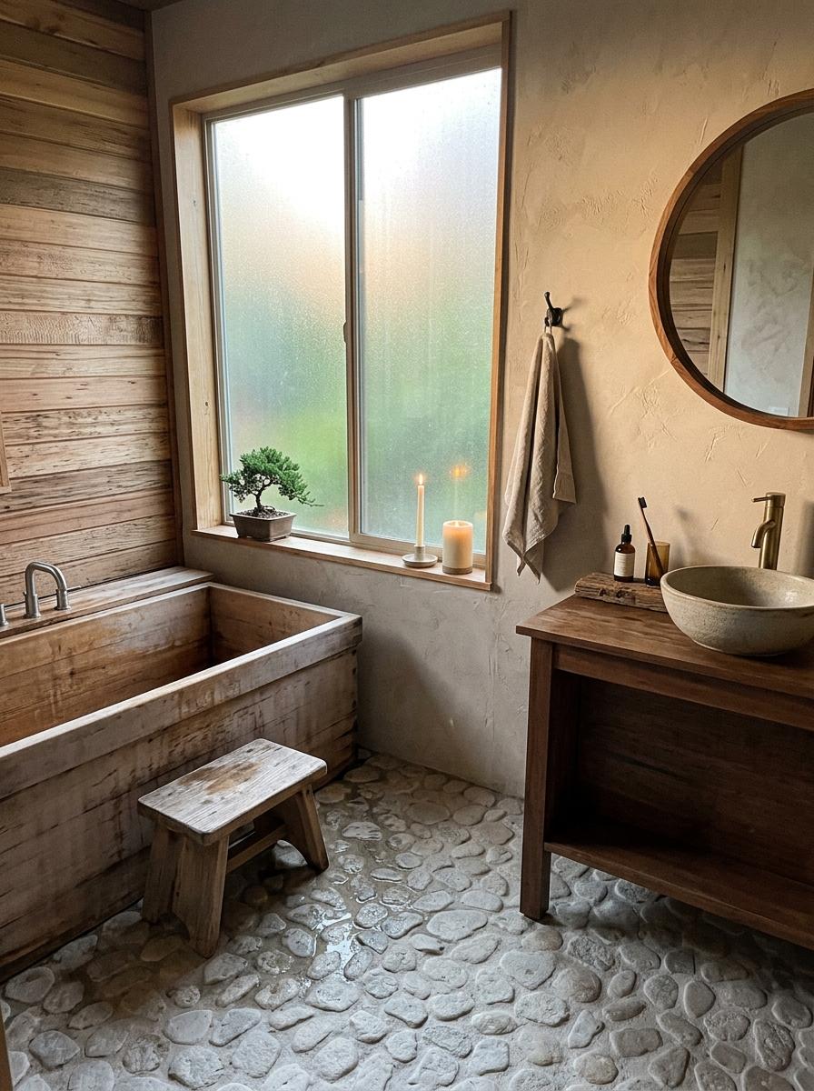 Sophisticated Simplicity Of A Zen Japandi Bathroom