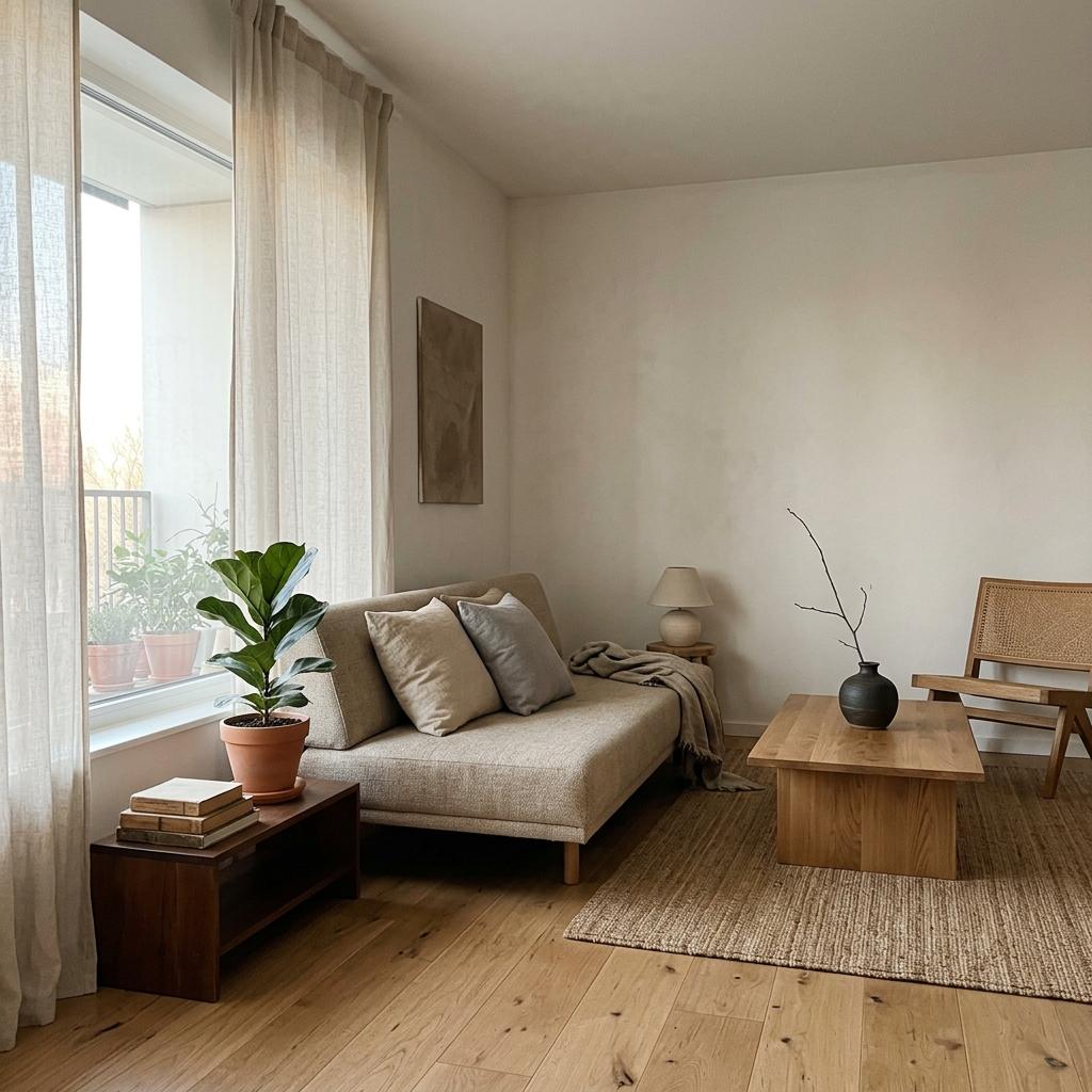 Sophisticated Simplicity Within A Japandi Living Room Concept