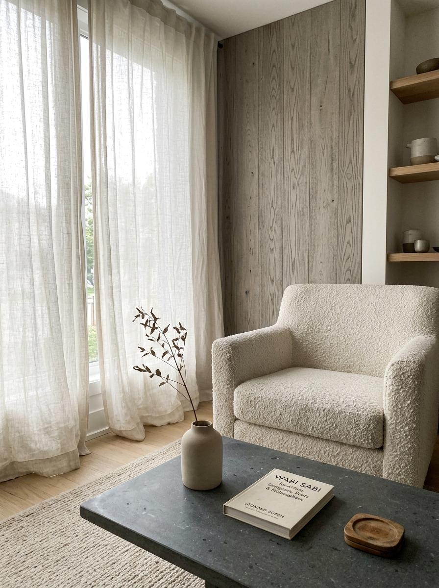 Sophisticated Textures For A Refined Modern Japandi Living Room