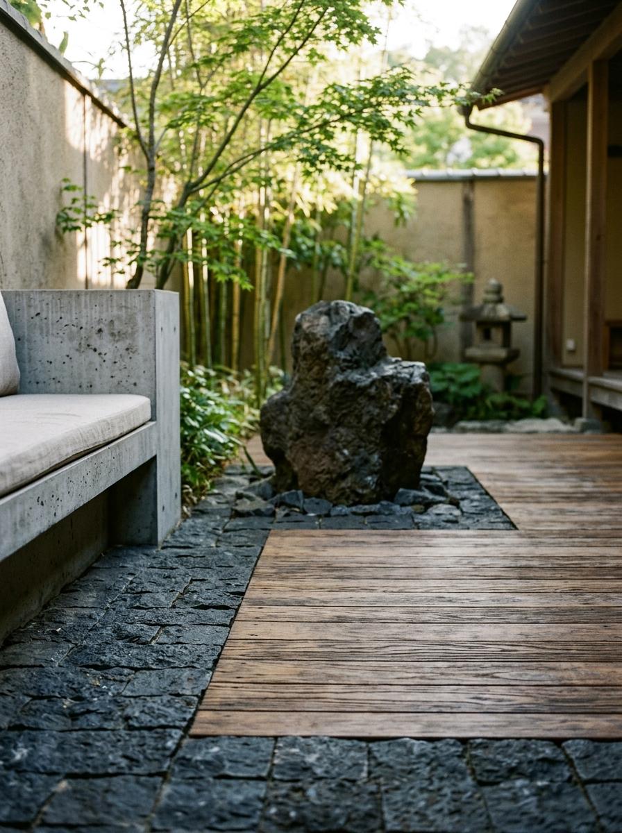 Sophisticated Textures Found In Modern Japandi Patio Design