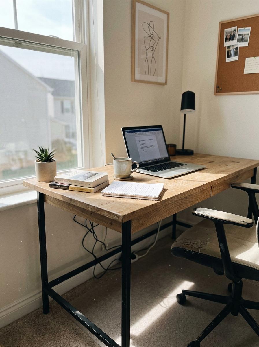 Sophisticated Work Habits Start With A Japandi Office Desk