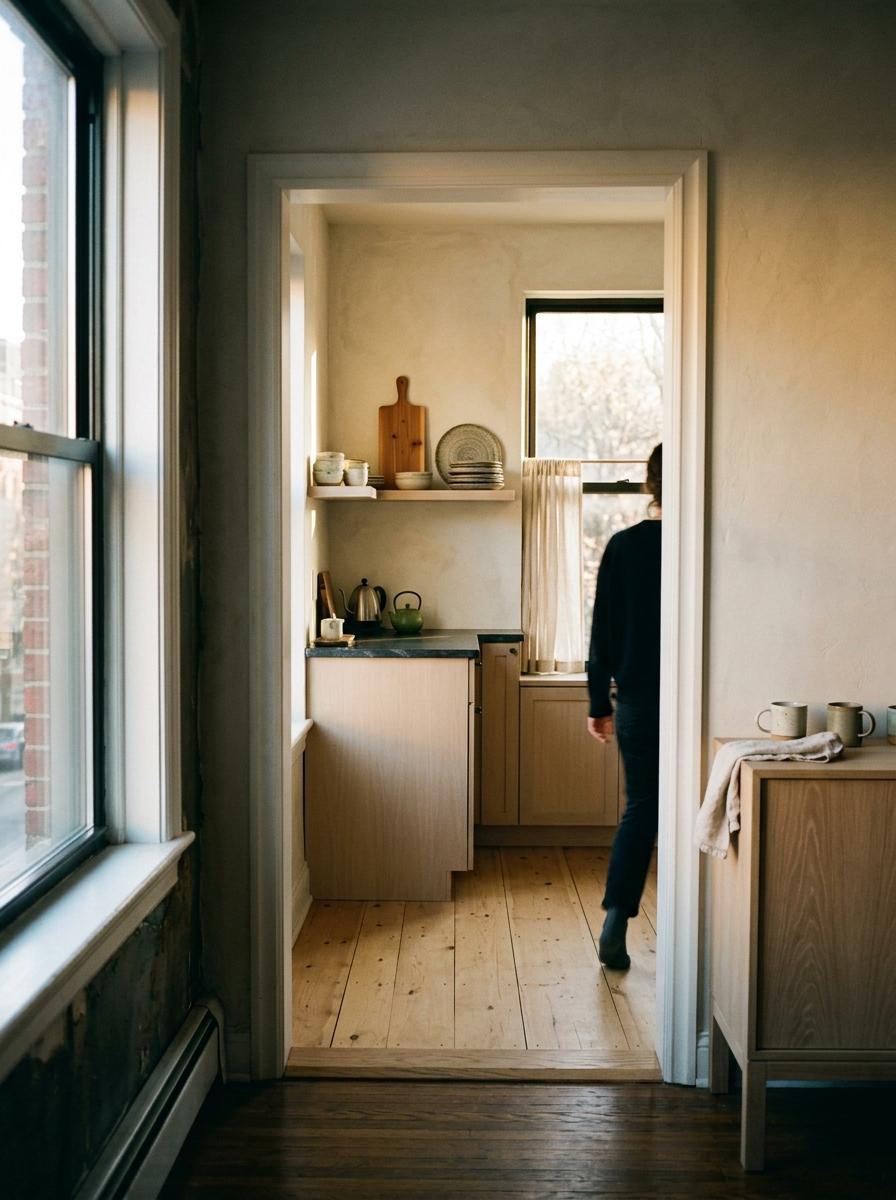 Step Inside A Beautiful Home Featuring A Warm Japandi Kitchen