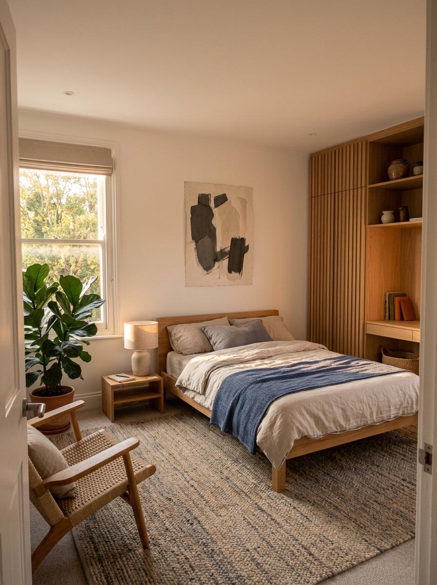 Step Inside A Carefully Curated Modern Japandi Bedroom