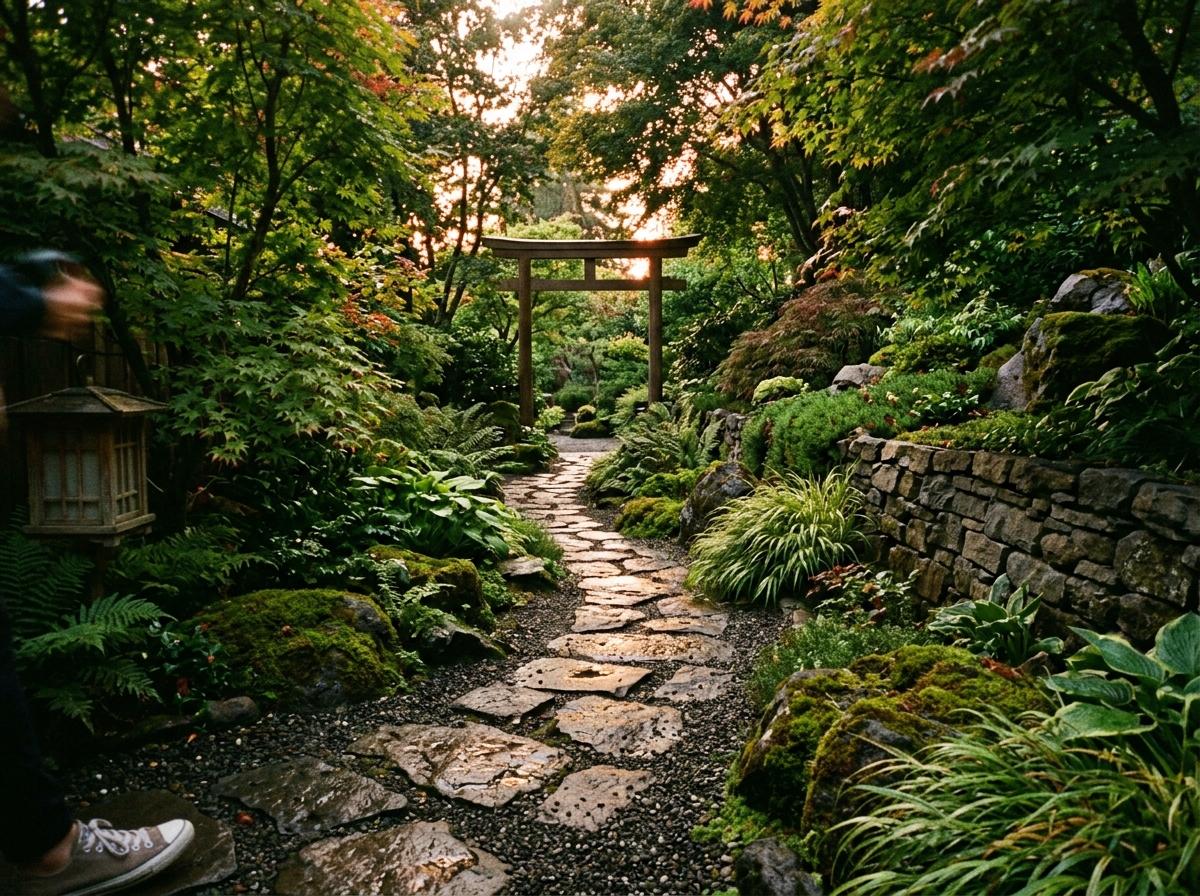 Step Inside A Lush Japandi Garden With Natural Stones
