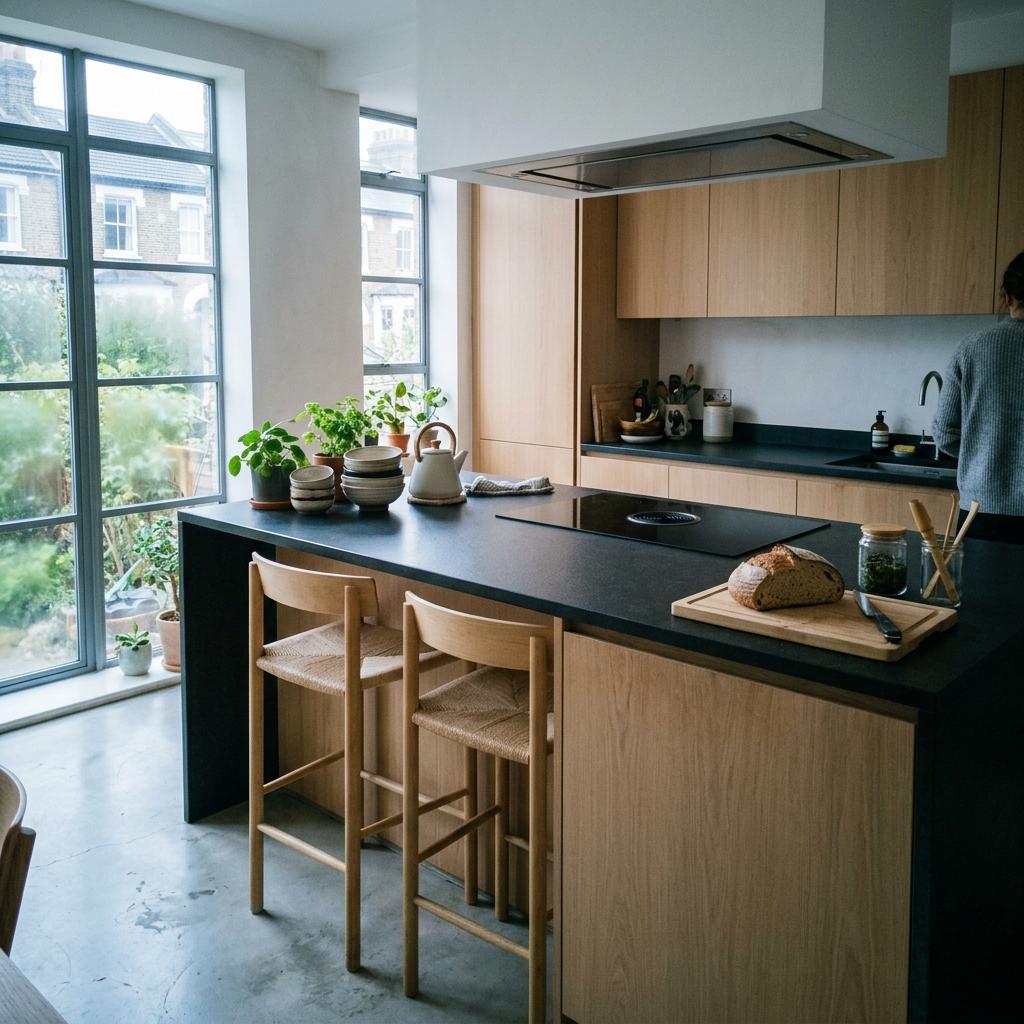 Step Inside A Sleek Modern Japandi Kitchen Layout