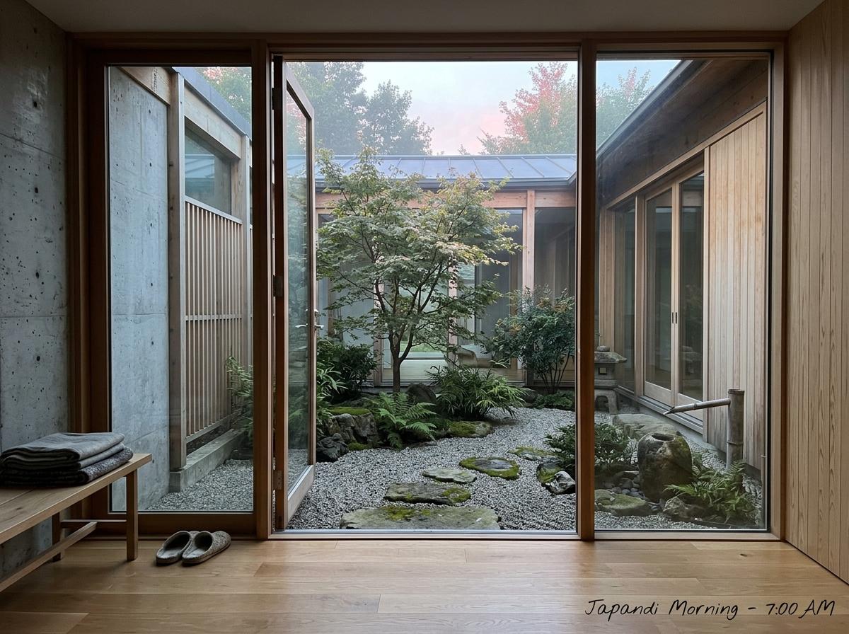 Step Inside This Stunning Home With Japandi Courtyard Design