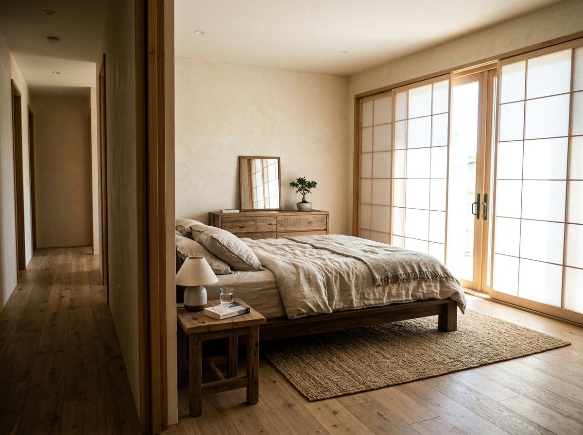 Step Into A Prestigious Japandi Styled Master Bedroom