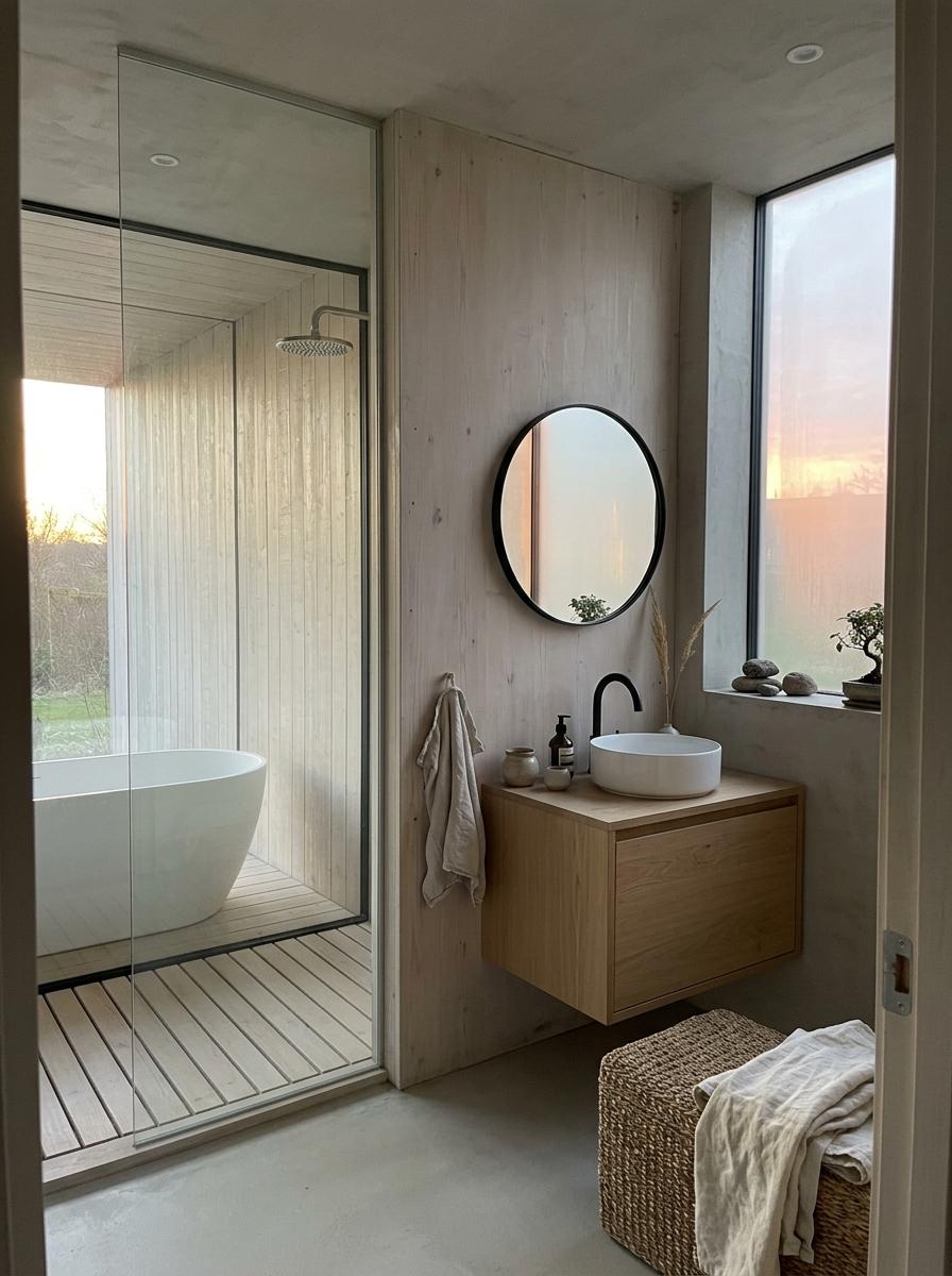 Step Into A Quiet Haven With Japandi Master Bathroom Elements