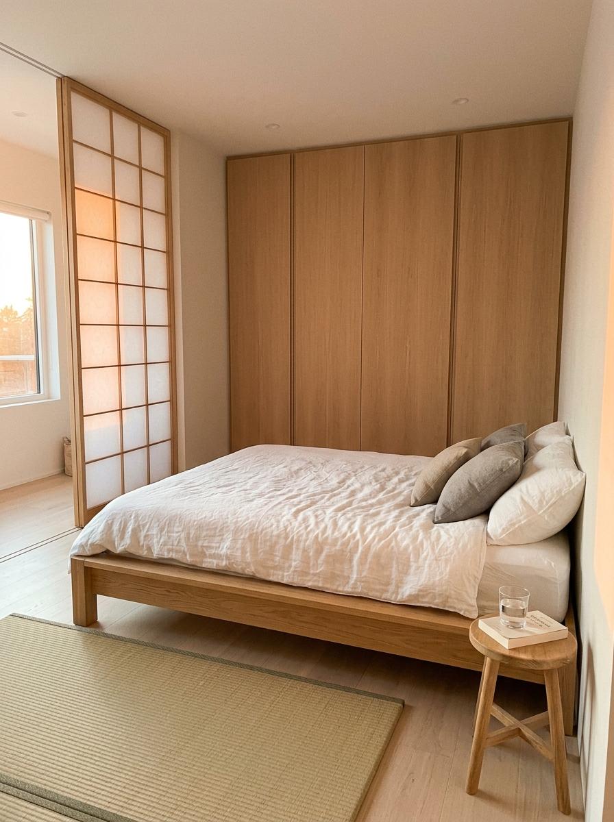 Strategic Layouts For A Well Organized Japandi Bedroom Retreat