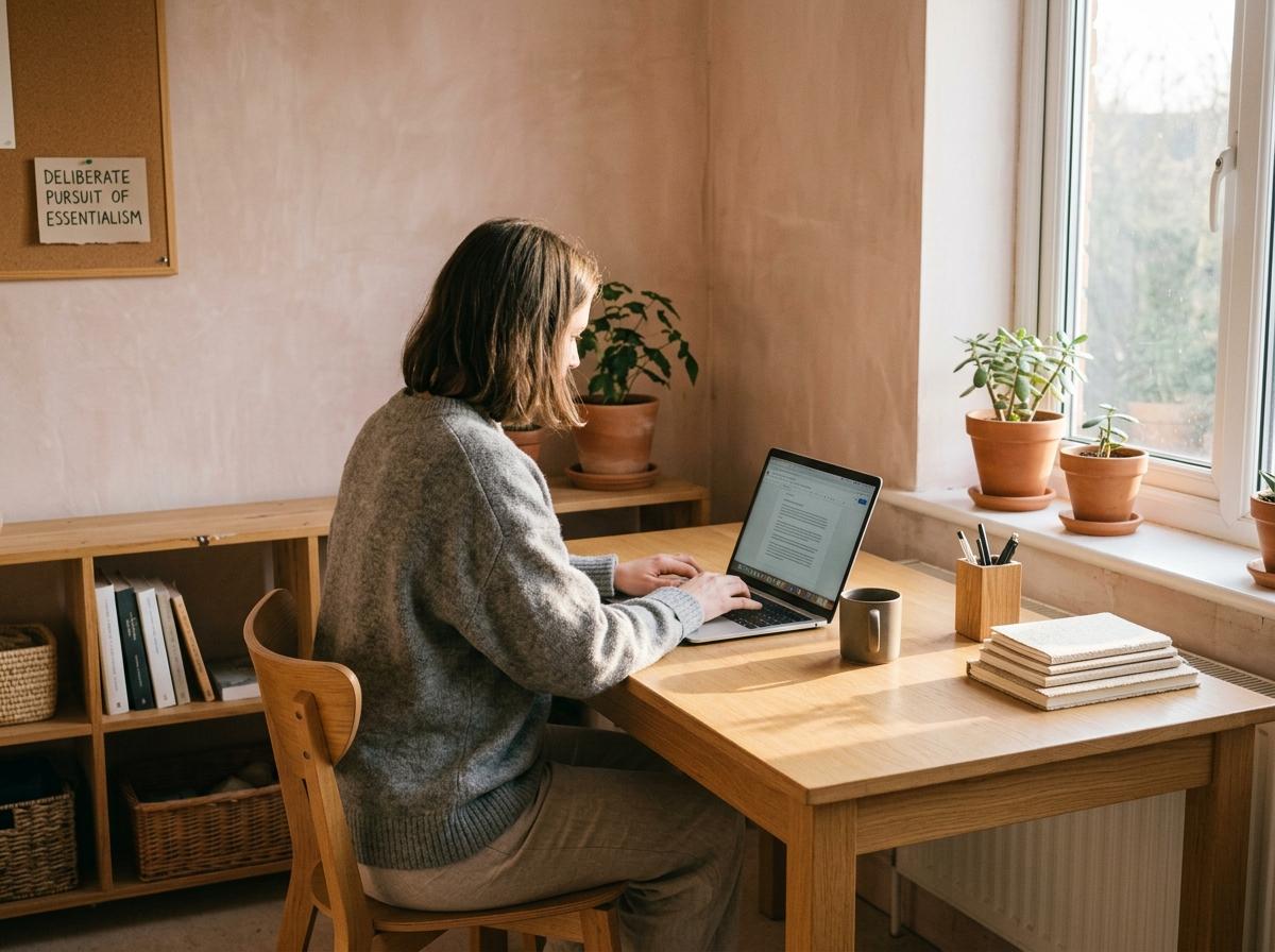 Streamlined Workflows Within Japandi Office Organization