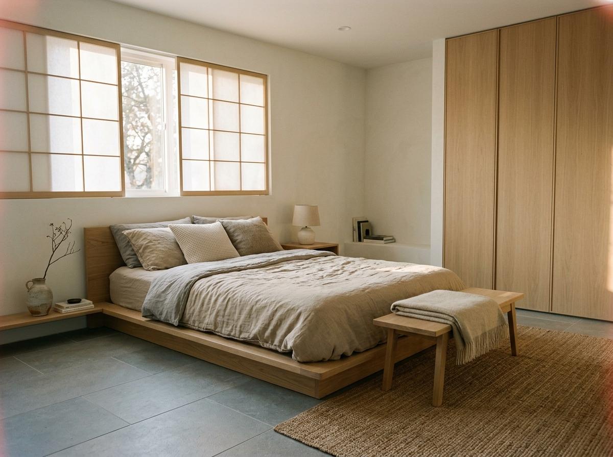 Stylish Living With A Thoughtful Japandi Bedroom Layout