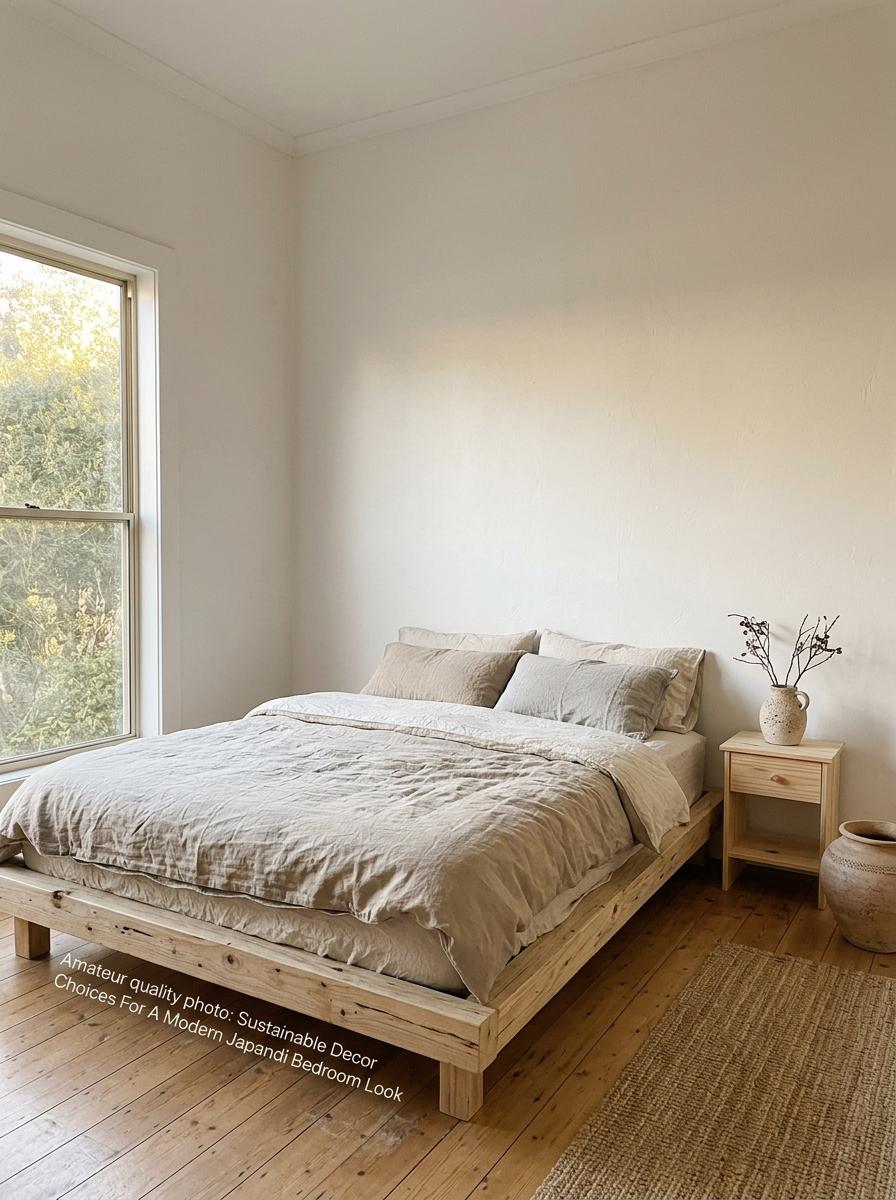 Sustainable Decor Choices For A Modern Japandi Bedroom Look