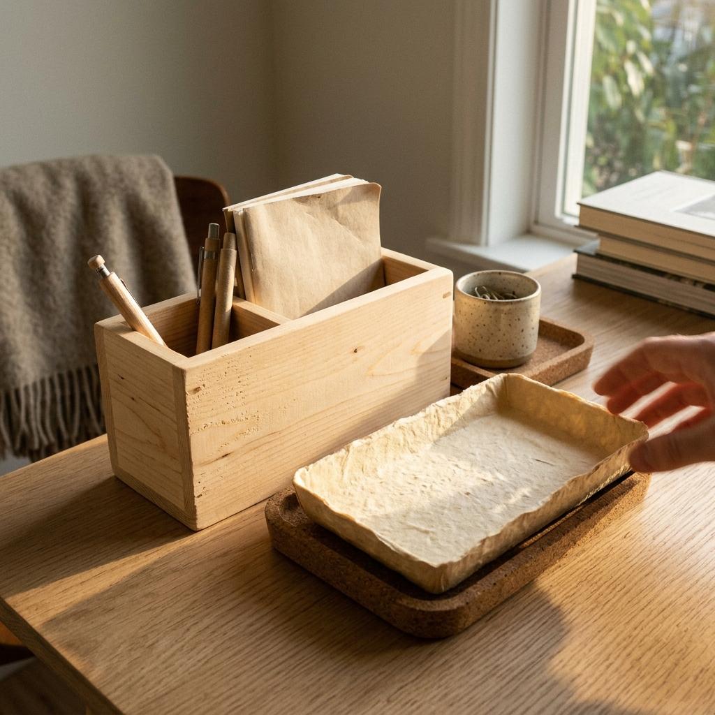 Sustainable Materials Found In Japandi Office Accessories