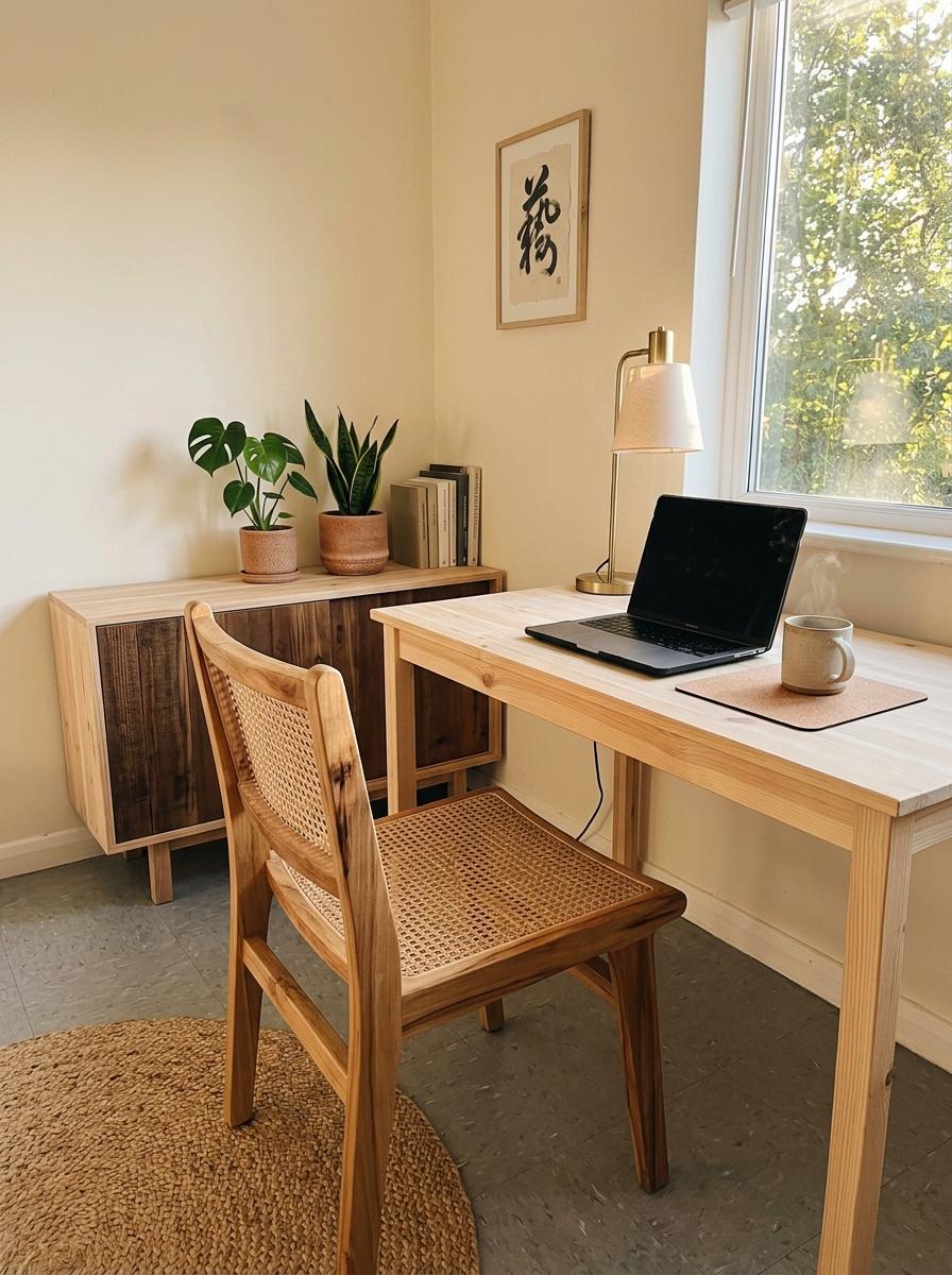 Sustainable Materials Meet Function In Japandi Office Furniture