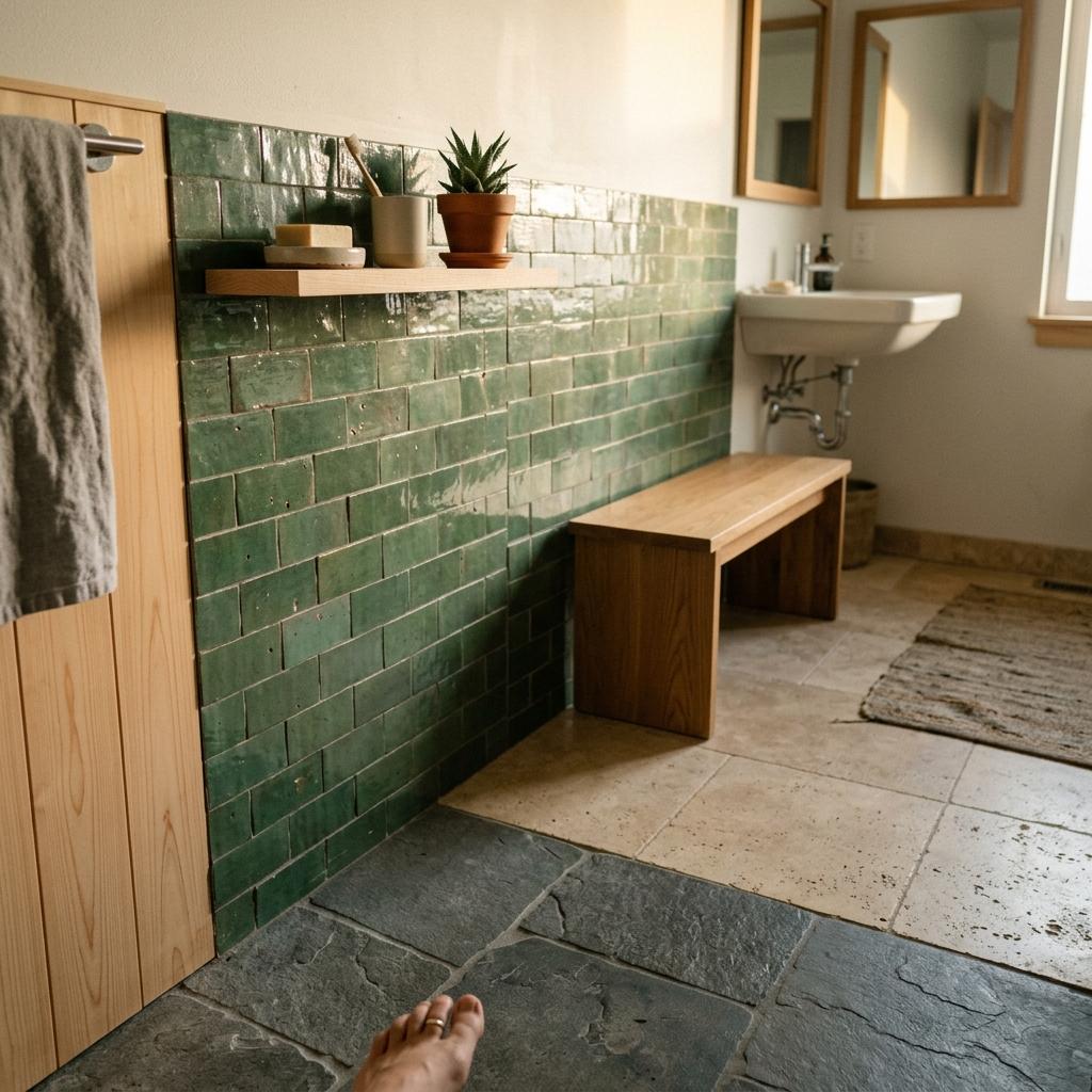 Tactile Beauty: Exploring The Depth Of Japandi Bathroom Tiles