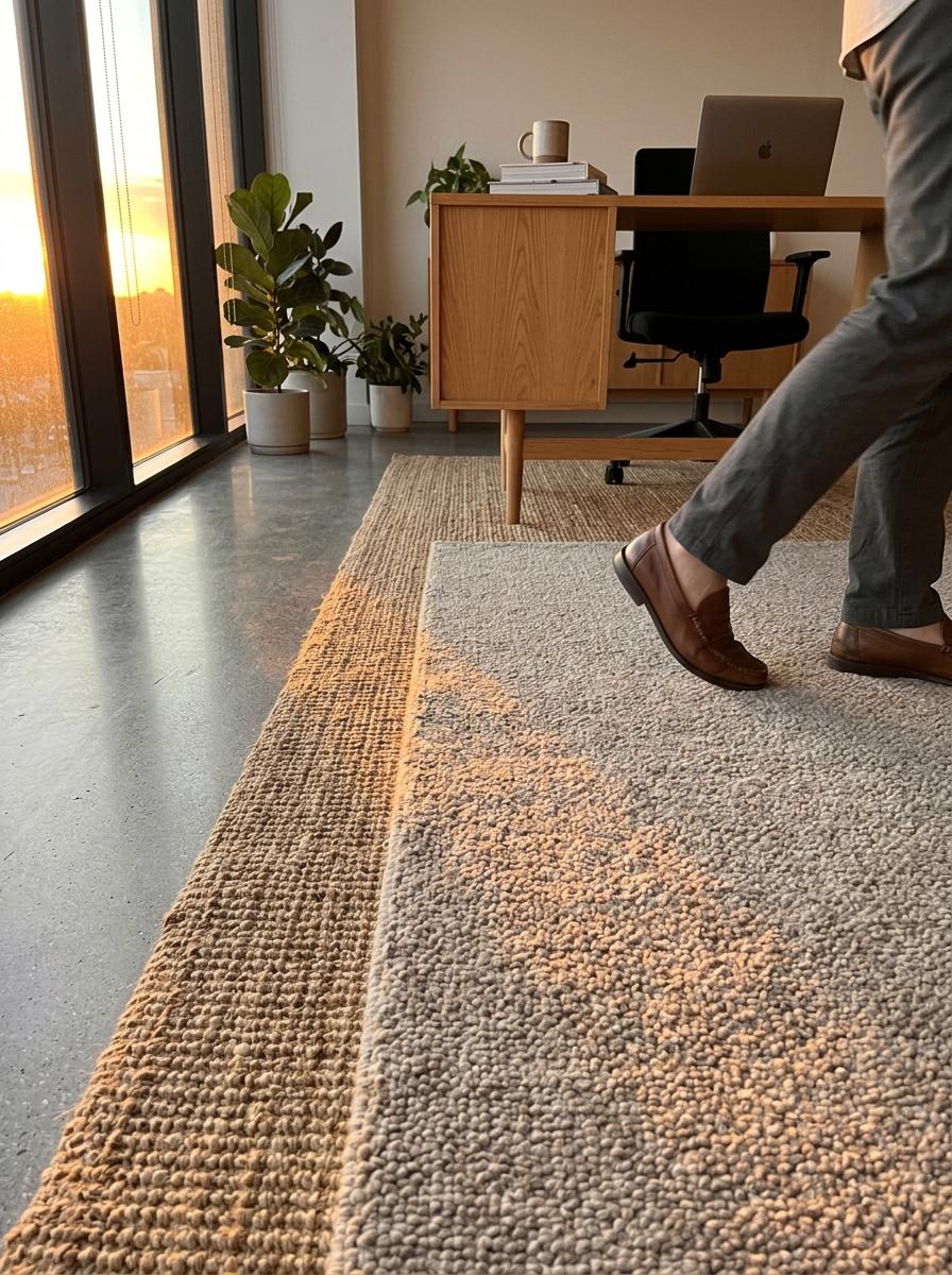 Texture And Form: Japandi Office Rugs For Professional Interiors