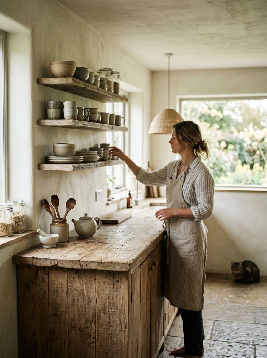 Texture And Simplicity Meet In This Rustic Japandi Kitchen