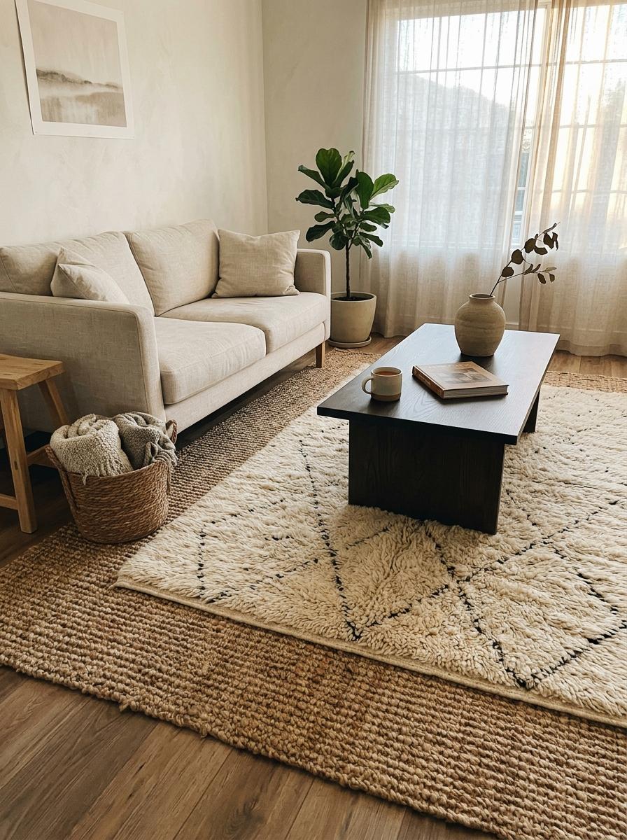 Texture And Tone: The Essential Japandi Living Room Rug Guide
