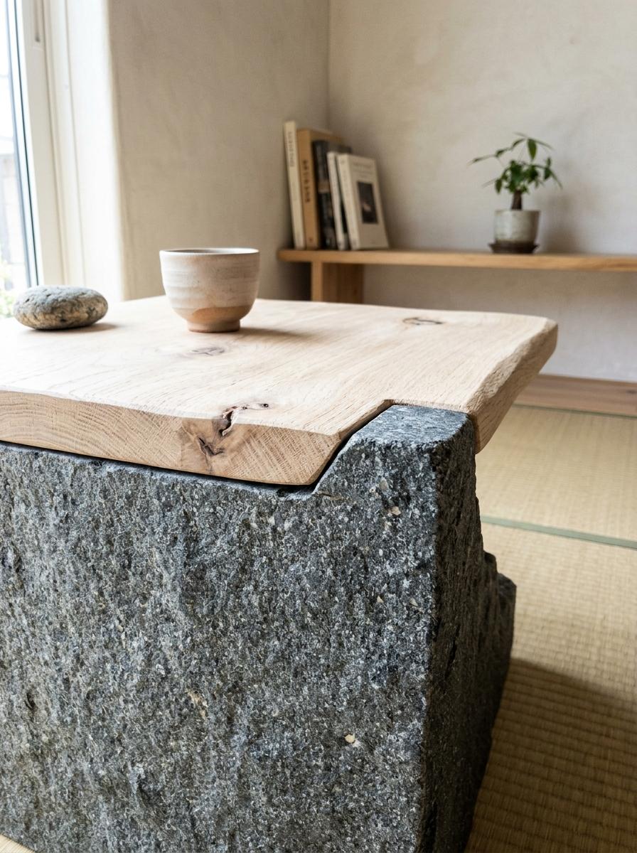 The Art Of Combining Wood And Stone In Japandi Furniture