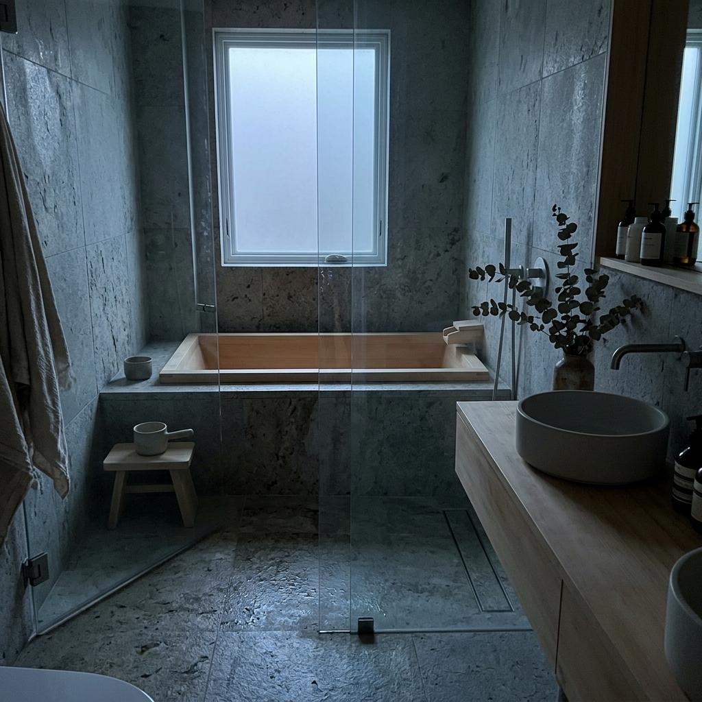 The Art Of Minimalist Luxury In This Japandi Bathroom