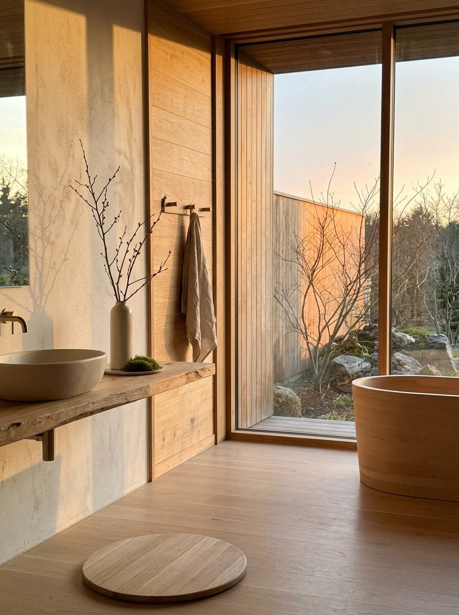 The Art Of Minimalist Nature Inspired Japandi Bathroom Decor