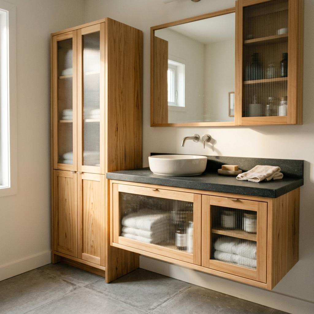 The Art Of Organizing With Japandi Bathroom Storage Cabinets