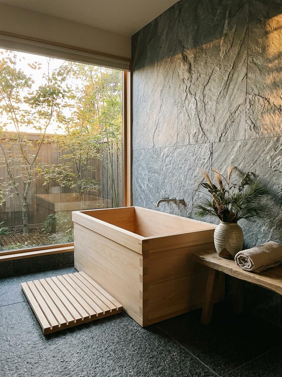 The Art Of Texture In A Modern Japandi Style Bathroom