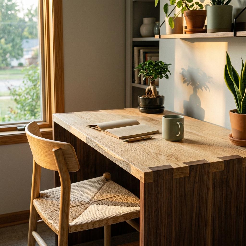 The Beauty Of Natural Wood In Japandi Office Furniture