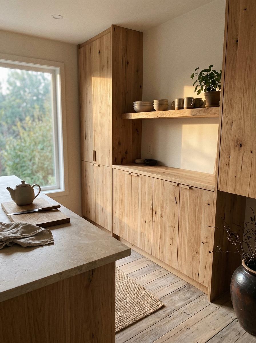 The Beauty Of Natural Wood In This Warm Japandi Kitchen