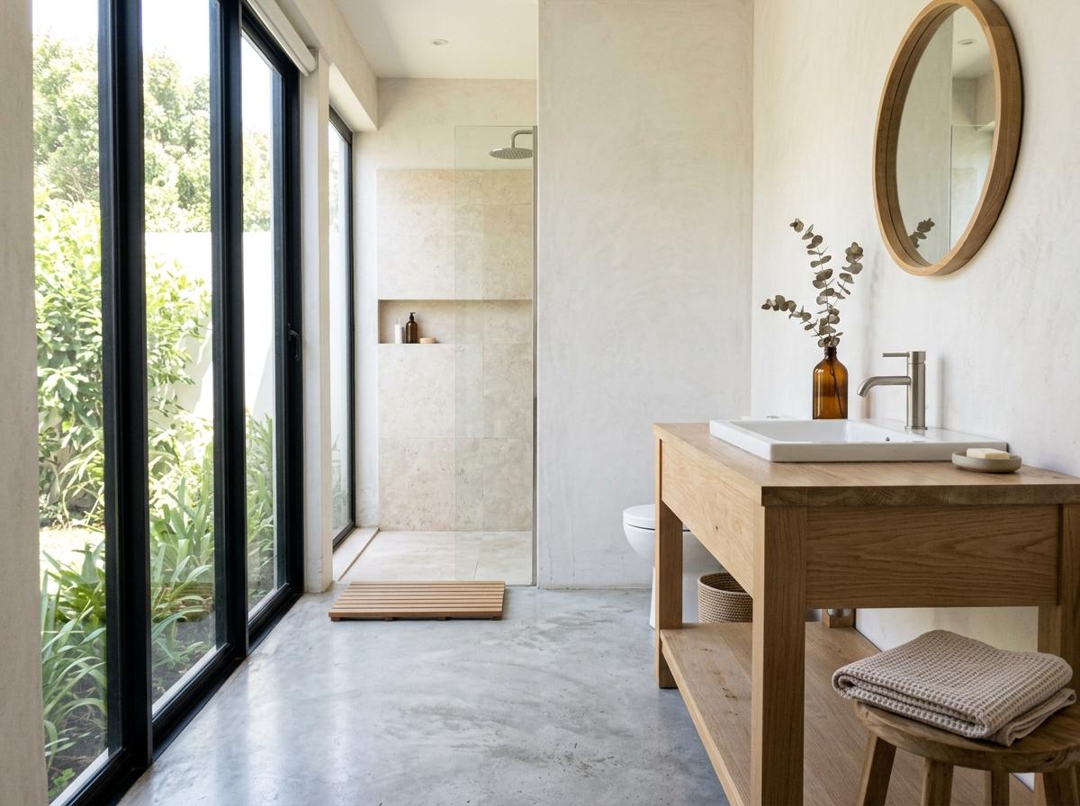 The Beauty Of Simplicity Found In A Japandi Style Bathroom